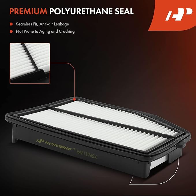A-Premium Engine Air Filter Compatible with Honda CR-V CRV 2015 2016, L4 2.4L, Replace# 172205LAA00