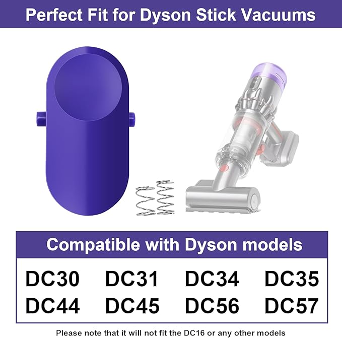 2-Pack Blue Cyclone Release Catch & Spring Replacement Parts Compatible with Dyson DC30 DC31 DC34 DC35 DC44 DC45 DC56 DC57 - Vacuum Cleaner Clip Kit (2 Clips + 4 Springs)