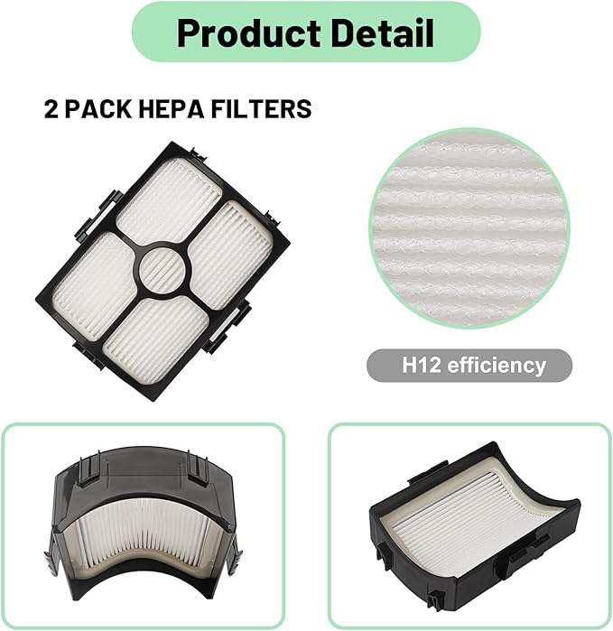 Replacement Filter for Shark HZ3002 HZ3000 Stratos Ultralight Corded Stick Vacuum，with 4 Odor Neutralizer Cartridge, 2 HEPA & 4 Foam and Felt Filters, Replace Part XFFKHZ3000 XHFHZ3000