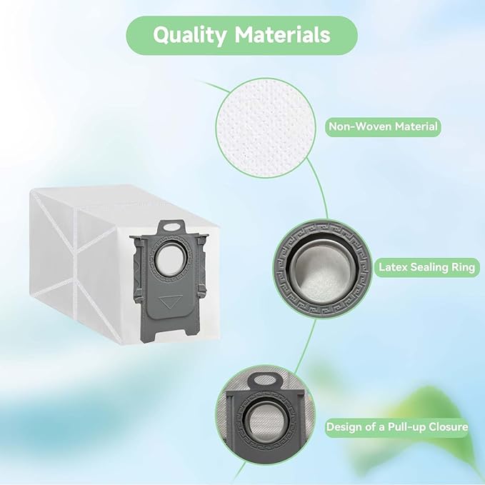 20 Pack Qrevo Dust Bags for Roborock QV 35A, Qrevo S5V, Saros 10R/Z70, Qrevo Edge S5A, Qrevo CurvX, S8 MaxV Ultra, Qrevo Curv S5X, Qrevo S/Pro/Plus/Edge/Master/Slim/Curv/MaxV/2R3W Qrevo Series