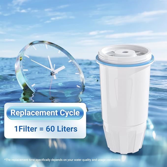 Water Filter Replacement Compatible with Zero Pitcher and Dispenser ZR-001 ZR-017 ZR-004 ZP-006 ZD-013 ZS-008, Multi-Stage Filter System, Reduce Lead, Chromium, and PFOA/PFOS, Pack of 8, By DESENRUIS