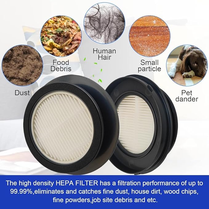 6packs X7A Vacuums HEPA Replacements Filter Compatible with SunSare X7A Pro Cordless Vacuum Cleaner, Fits for Fieety V7 Filters for Ultenic U15 U16 / U16 Flex Cordless Stick Vacuum Filter Parts