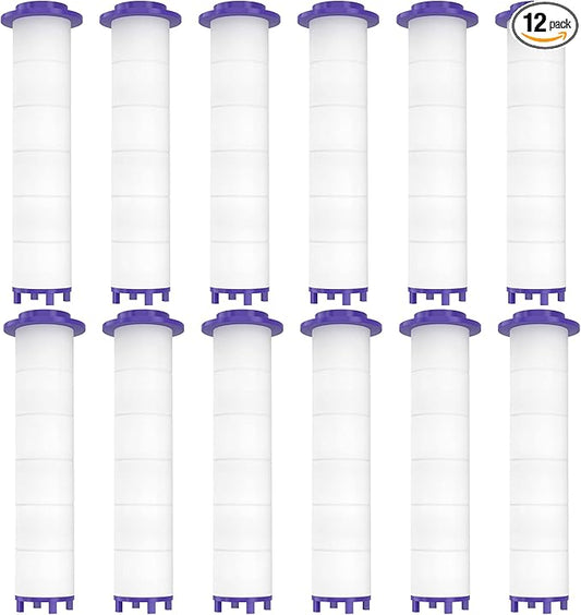 12 Pieces Hydro Jet Shower Head Filter, High Pressure Handheld Vortex Turbo Fan Shower Heads Filter