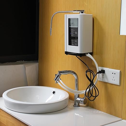 Alkaline Water Ionizer Machine 729, Built-in a Filter, Produces pH 4-10.5 Water, 7 Water Settings, Up to -570mV ORP, 8000L Per Filter, Silver