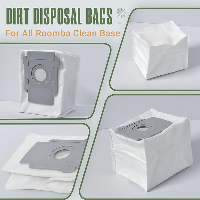 Replacement Parts Accessories Kit for iRobot Roomba J5+ J6+ J7+ J8+ J9+ J Plus Series Robotic Vacuum Attachment, 1 Front Caster Wheel, 1 Rubber Brush, 5 HEPA Filter, 6 Side Brush, 2 Dust Disposal Bag