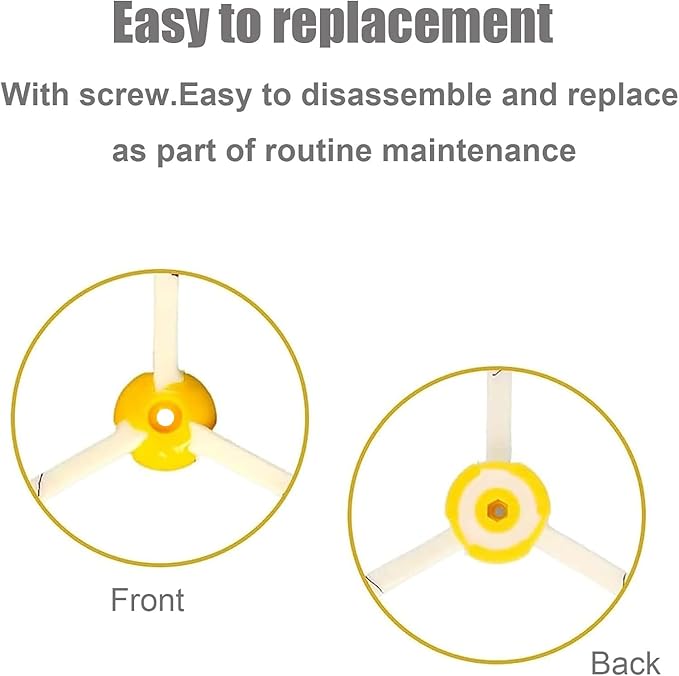 Side Brush Replacement for iRobot Roomba 500 & 600 & 700 Series 600 610 620 694 692 760 770 780 676 675 695 677 671 690 680 660 650 620 614 Vacuum Cleaner 6-Pack