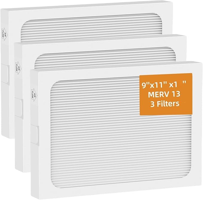 3Packs, 9 x 11 x 1 MERV 13 Replacement Dehumidifier Filter Compatible with Santa Fe Compact70, Ultra70, Element, Compact2, UA 65H dehumidifier Models