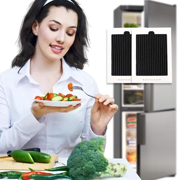 4 Pack Refrigerator Air Filter Replacement, Carbon Activated Refrigerator Air Filter Compatible with Frigidaire and Electrolux, Replaces SCPUREAIR2PK, EAFCBF, 242061001, 242047804