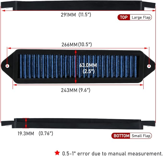 Cabin Air Cowl Filters Compatible with B-MW E chassis E82 E88 E90 E91 E92 E93 X1 335i 135i 328i Blue