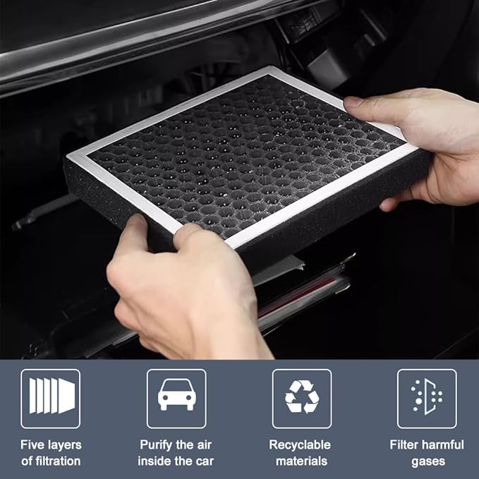 CF10285 Cabin Air Filter with Activated Carbon Beads – Fits for Toyota & Lexus Vehicles: Camry, RAV4, Highlander, Corolla, 4Runner, Tundra, Prius, Subaru, Avalon | Honeycomb Structure