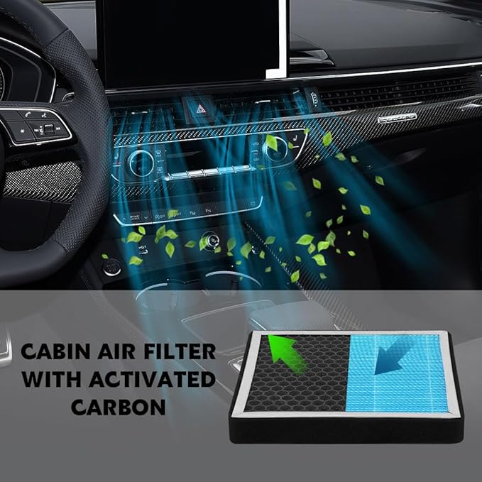Cabin Air Filter, Air Conditioner Cabin Filter, Activated Carbon Car Fresh Breeze Replacement Compatible with 4Runner RAV4 Tundra Camry Lexus, Replaces OEM# CF10285, 87139-02020