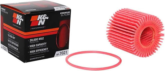 K&N Premium Oil Filter: 20,000 Mile Engine Protection, High Capacity/High Efficiency: Compatible with 2008-2021 TOYOTA/LEXUS/SCION/PONTIAC (See Product Description for Select Models), HP-7021