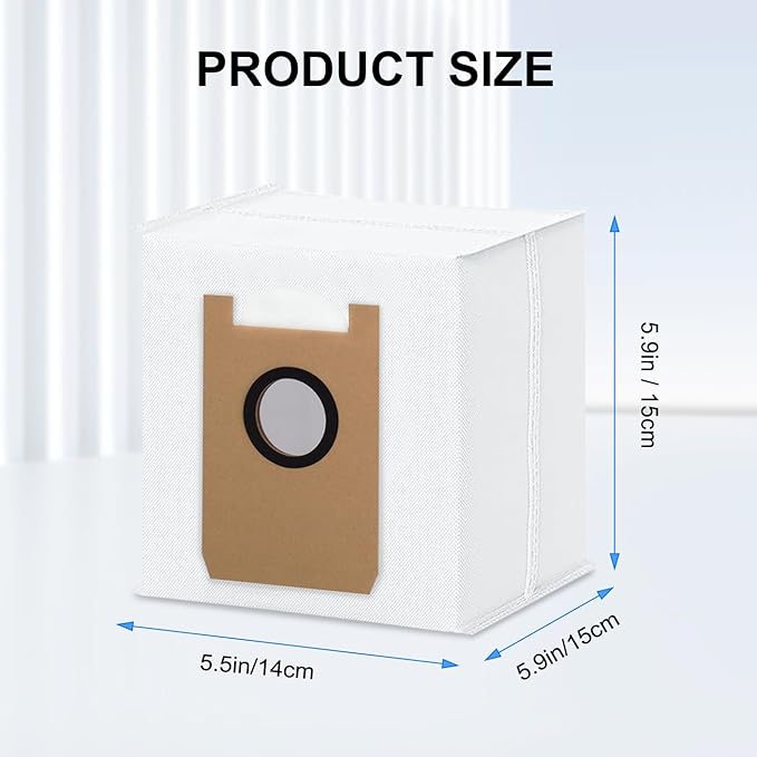 Dust Bags Compatible with AIRROBO T20+/ T25+/ T30+/ T25+C Robot Vacuum Cleaner Bags Disposable Replacement Vacuum Bag Airrobo Robot Vacuum Dust Bags Replacement Parts (12 Pack)