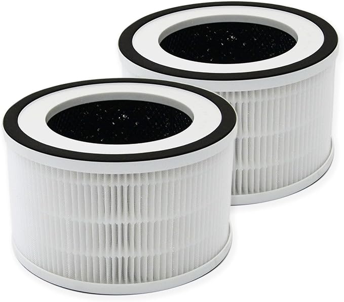 PUREBURG Replacement Filter Compatible with Afloia Fillo Halo Allo Air Purifiers & Mooka Allo Air Purifier,2-Pack H13 HEPA 4-Stage Filtration Activated Carbon