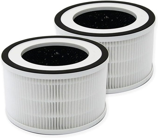 PUREBURG Replacement Filter Compatible with Afloia Fillo Halo Allo Air Purifiers & Mooka Allo Air Purifier,2-Pack H13 HEPA 4-Stage Filtration Activated Carbon