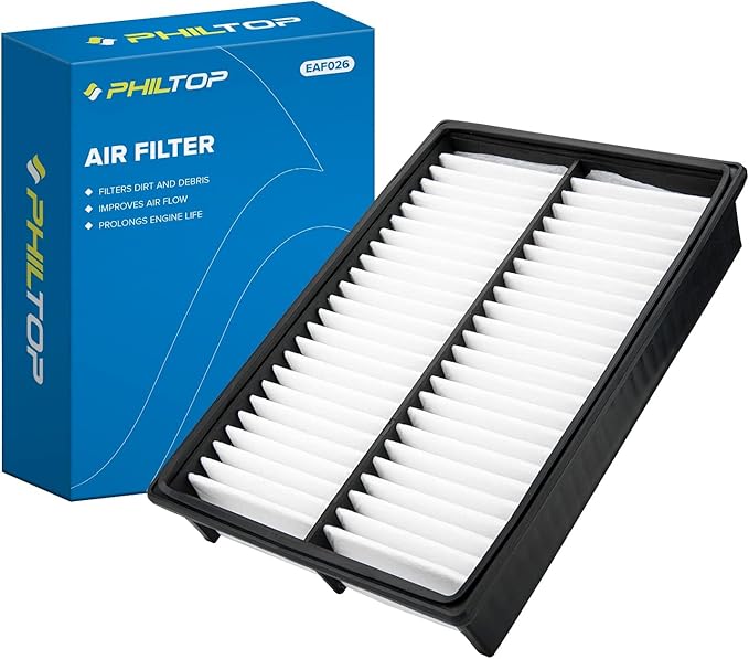 PHILTOP Engine Air Filter, Compatible with CA9898 Mazda 3 2004-2011 2012-2013(Non-Skyactiv), Mazda 5 2006-2010 2012-2015, 2.0L 2.3L 2.5L, Improve Engine Performance, Rigid Panel
