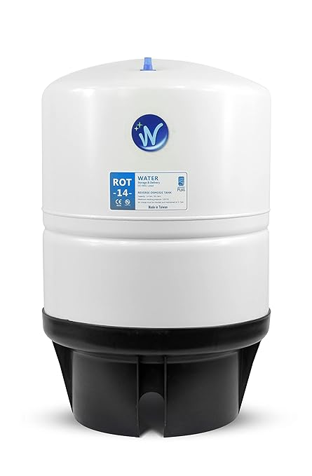 WECO Pressurized Reverse Osmosis Water Tank - Reverse Osmosis Water Filtration Tank - Total Capacity 14 Gal - Best RO Tank Replacement - appx. 8 Gal Usable Capacity - RO Water Tank (ROT-14-W)