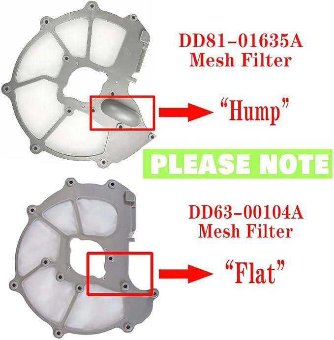 Upgrade DD81-01635A For Samsung Dishwasher Mesh Filter Sump Filter (Hump Version) - Compatible With Samsung Dishwasher Parts (Match DD81-01634B Sump-Cover)