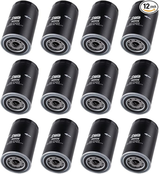Doc's Diesel Oil Filter 12-Pack D5335-12 | Compatible with RAM 6.7L Cummins 2500, 3500, 4500, 5500 2007.5-2024, RAM 5.9L Cummins 2500, 3500, 4500, 5500 1989-2007.5 | Replaces 05083285AA