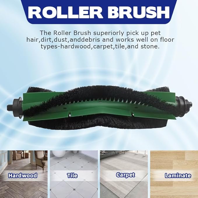 7pcs Main Brush + Side Brush + HEPA Filter + Mop Cloth Compatible with Irobot Roomba Combo Essential (RVG-Y1 Y0112/Y0140/Y0110 Q0120 Q011) 104/105 VAC /105 Combo Robot Vacuu