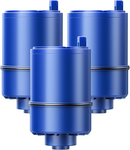 3 Pack Water Filter Replacement Compatible with All PUR®, PUR®PLUS Faucet Filtrat-ion Systems, RF-9999® Faucet Water Filter, High Efficiency Filtration and 18-Month Value, NSF Certified, Blue