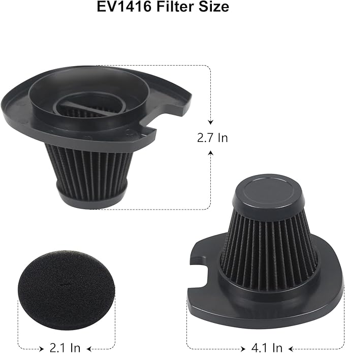 Replacement Filter for Black Decker EV1416 3-in-1 Lightweight Corded Upright and Handheld Multi-Surface Vacuum