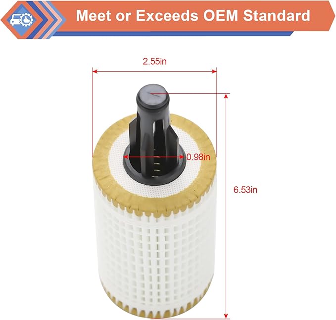 2 Pcs Engine Oil Filter Compatible With Mercedes-Benz Vehicle C, CLS, E, CLE, S, ML, SL Series, Replace #2761800009, HU7025z, OX814D, L394