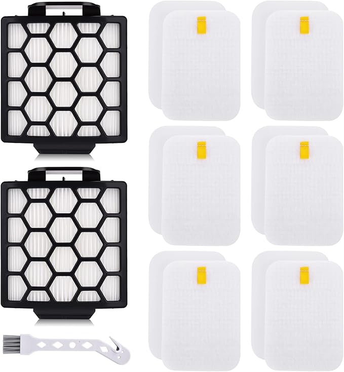 Replacement Filter for Shark Navigator Zero-M Pet Pro ZU102 ZU60 ZU62 ZU62C ZU55 NV150 NV150C NV151 NV251 Rotator Pet NV255 Upright Vacuum, 2 + 6 Foam Felt Filters, Part # 1238FT60 & 1239FT60