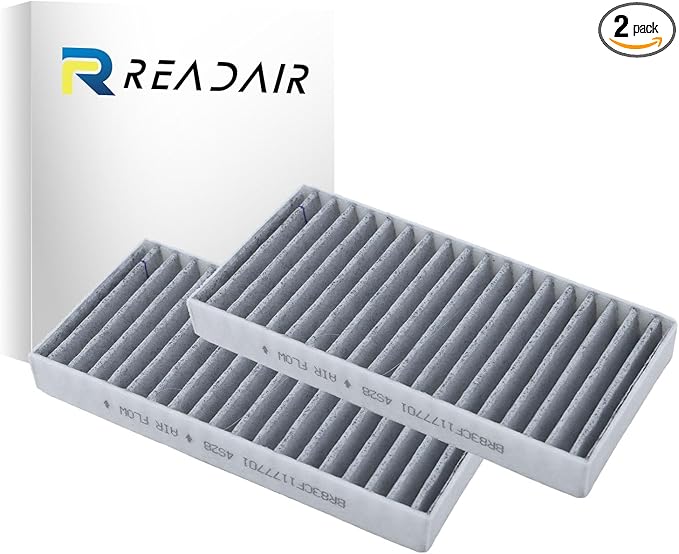 Cabin Air Filter with Activated Carbon, Compatible with ACF043 Wrangler (2011-2018), Wrangler JK (2018), Premium Cabin Filter, Pack of 2 CF11777