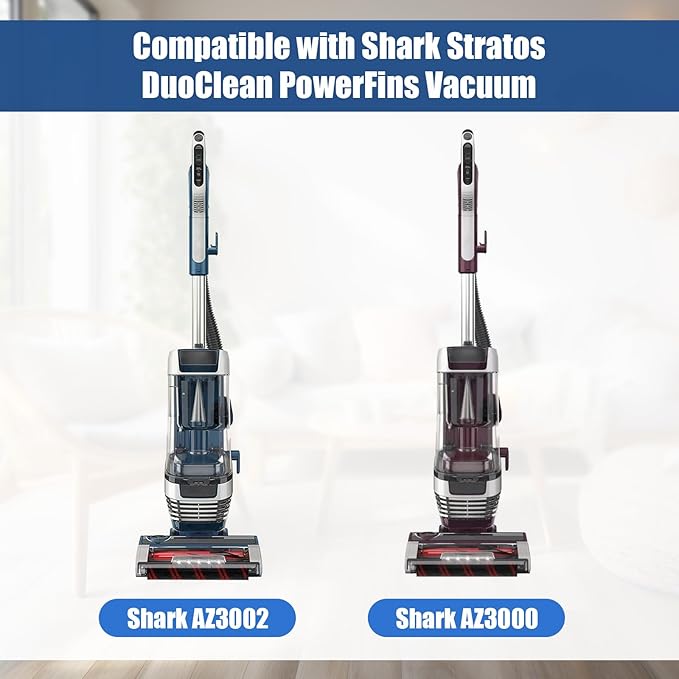 Replacement Filters for Shark Stratos AZ3002 AZ3000 AZ3000W DuoClean PowerFins Upright Vacuum Cleaner 2 Filters 4 Foam & Felt Filters 1 Cleaning Brush