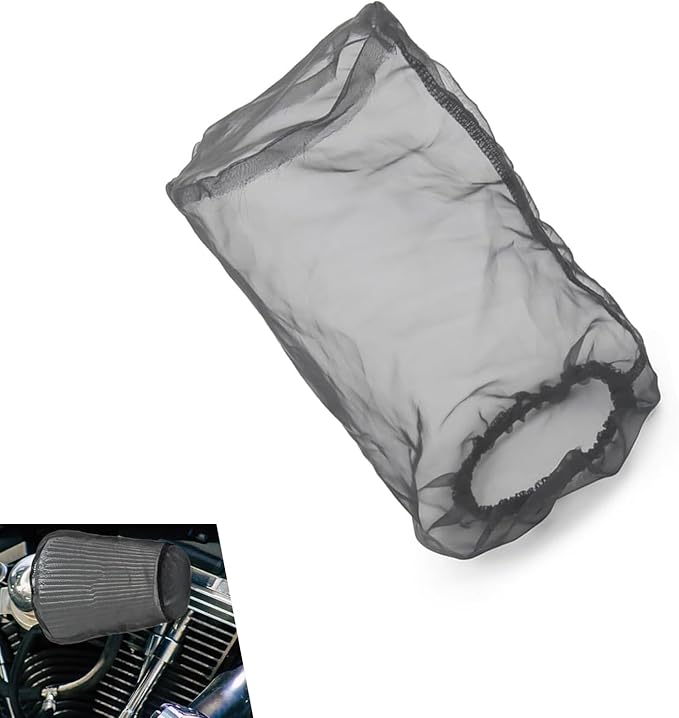 Car Air Intake Filter Sock Cover, Waterproof Dust-Proof High Flow Cold Air Filter Wrap, Cone Washable Element Protective Wrap Accessory, Universal for Most Cars (Large)