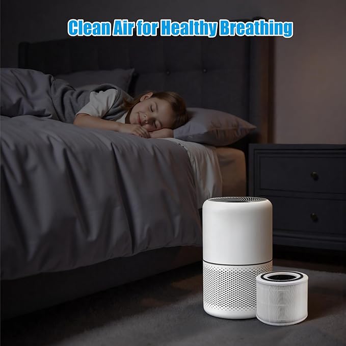 Air Purifier Replacement Filters,Compatiable with Levoit Core 300/300s Air Purifier,Air Purifier Filters,3-in-1 H13 True HEPA Filter,Activated Carbon for Reduce of Smoke,Odor,Pollen 2 Pack