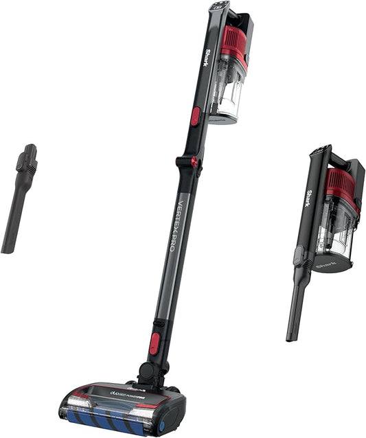 Shark Cordless Vertex Pro Lightweight Cordless Stick Vacuum with DuoClean PowerFins, HEPA Fitler, Anti-Allergen Complete Seal, LED Headlights, For Carpets & Hardfloors, Red, IZ662H