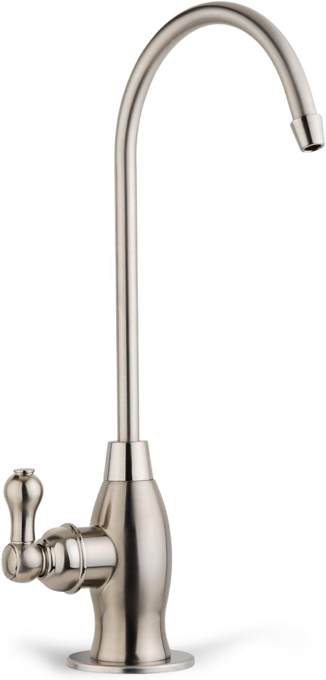 iSpring GK1-BN Reverse Osmosis Drinking Water Faucet, High Spout RO Faucet for Under Sink Water Filtration Systems, Brushed Nickel