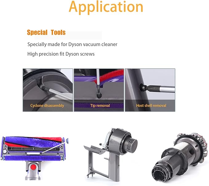 Special Tools made for Dyson V6 V7 V8 V10 V11 V15 Vacuum Cleaners Maintenance, Cleaning and Repair Customized Disassembly Tool Screwdriver Set + Crowbar Tool