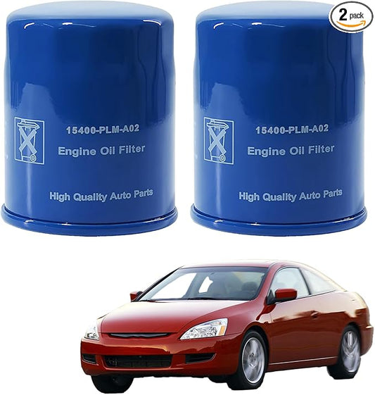 15400-PLM-A02 Engine Oil Filter for 19-22 ILX,14-24 MDX,13-25 RDX,15-25 TLX,For Honda 84-25 Accord,88-25 Civic,97-25 CR-V,07-20 Fit,16-25 HR-V,95-25 Odyssey,19-25 Passport,03-25 Pilot 2PCS