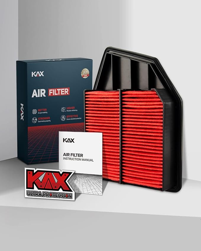 KAX Premium Engine Air Filter, CA10467 Replacement for Honda Accord 2008-2012 2.4L, Crosstour 2012-2015 2.4L, Filter with Longer Life, Protect and Improve Engine Performance