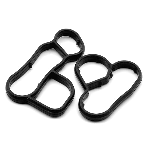 Engine Oil Filter Housing Gaskets 26345-3CAB1 26343-3CAB1 Compatible for Kia Sedona 2014-2018,Sorento 2013-2018 3.3L 3.5L, for Hyundai Azera 2015-2017,Santa Fe 2015-2018 (2 PCS)