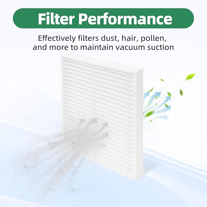 8-Pack Replacement Filter Compatible with iRobot Roomba 100/1000 Series (104, 105, 106, 108, 1010, 1020) and Essential Series (Q011, Q0120, Q0520, Y0110, Y0140, Y051020) Robot Vacuums