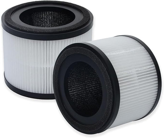 PUREBURG Replacement Filter Compatible with MOOKA AP-S0610L Air Purifier, 2-Pack H13 HEPA 3-Stage Filtration Activated Carbon 2-in-1 Air Clean Dust VOCs Odor