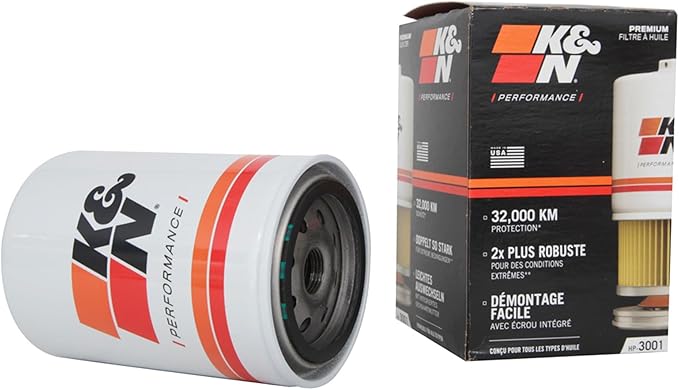 K&N Premium Oil Filter: 20,000 Mile Engine Protection with Wrench Off Nut: Compatible with Select FORD/AUDI/VOLKSWAGEN/MERCURY (See Product Description for Full List of Compatible Vehicles), HP-3001