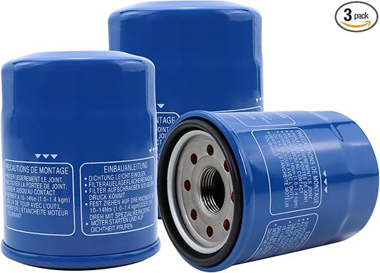 Non-OEM 15400-PLM-A02 Replacement Oil Filter 3-Pack | High Efficiency Aftermarket Compatible with Honda Accord CR-V Civic Odyssey Pilot 1983-2022 Models