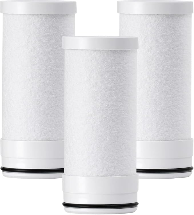 Waterdrop WD-FF-03A Faucet Replacement Filter, Carbon Block Filter Fits WD-FC-01, WD-FC-02, WD-FC-06, Reduces Chlorine, Heavy Metals and Bad Taste, Pack of 3