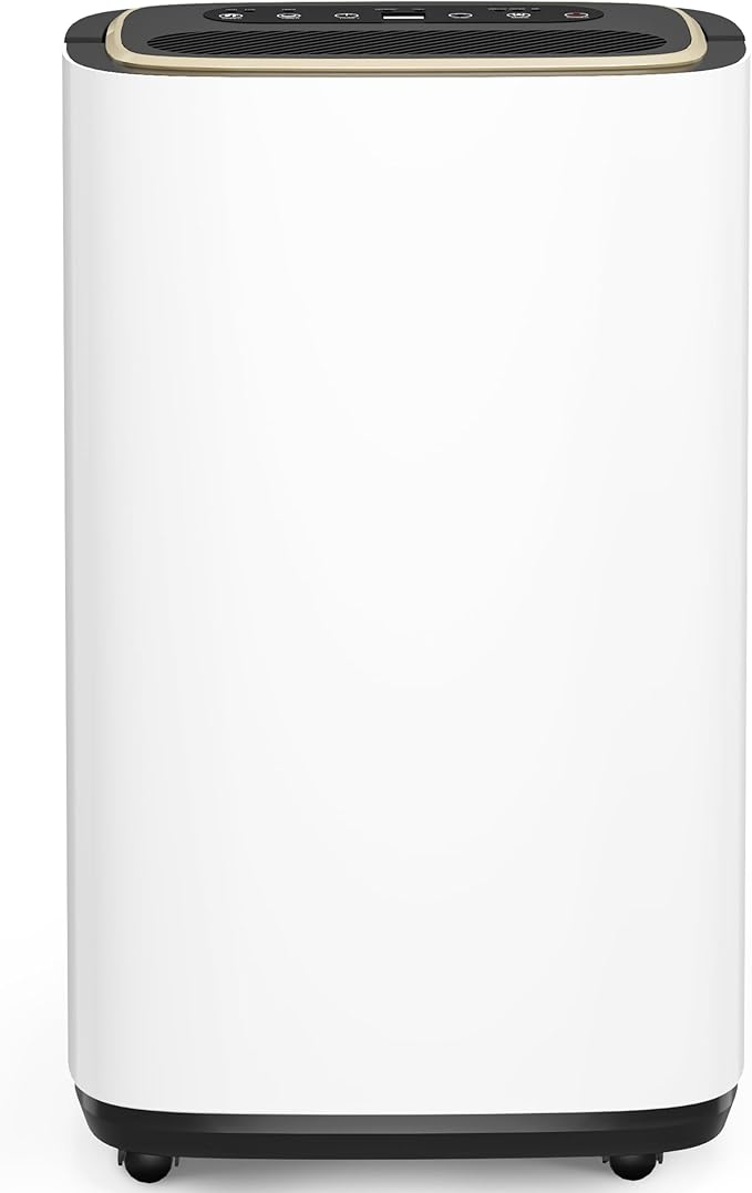 5000 Sq.Ft Dehumidifier, 52PT/24H Dehumidifiers with Drain Hose for Basement, Large Compressor Dehumidifier for Basement/Laundry/Bedroom/Office, Dehu/Dry/Air Mode, Humidity Display/Timer/Child Lock