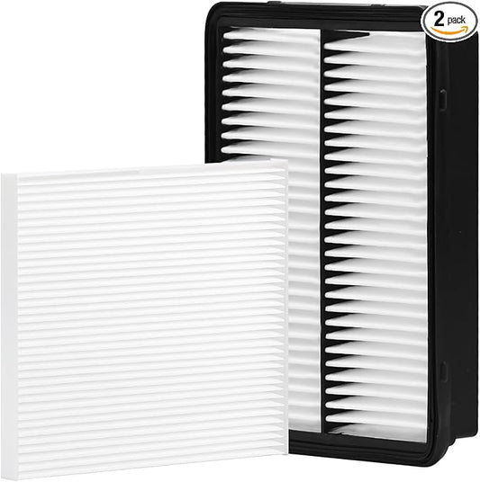 White Cabin Filter & Engine Air Filter Kit for Hyundai Azera 3.3L V6 2017 2016 2015 2014 2013 2012