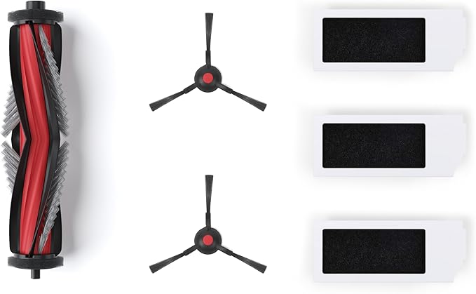 Yeedi Accessories Buddy Kit Compatible with C12 Combo Robot Vacuum Cleaner, Include Filter*3, Side Brush*2, Anti-Tangle Main Brush*1