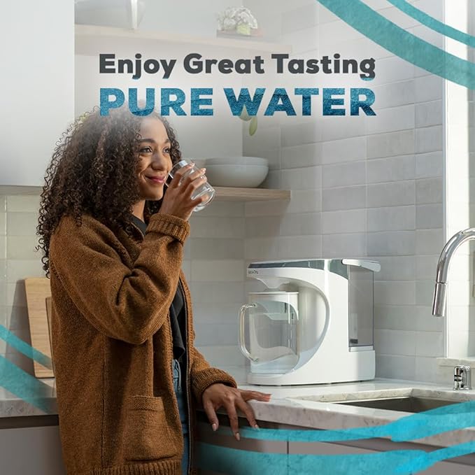 AquaTru One-Year Carafe Filter Combo Pack – Includes 1 Pre/Carbon Filter (Stages 1–2) & 1 VOC Carbon Filter (Stage 4) – Compatible with AquaTru Carafe Water Purifiers