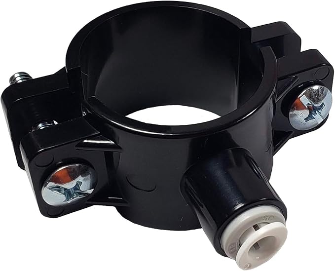 Metpure Water Drain Saddle Valve 1/4" Quick Connect for Under-Sink Reverse Osmosis System