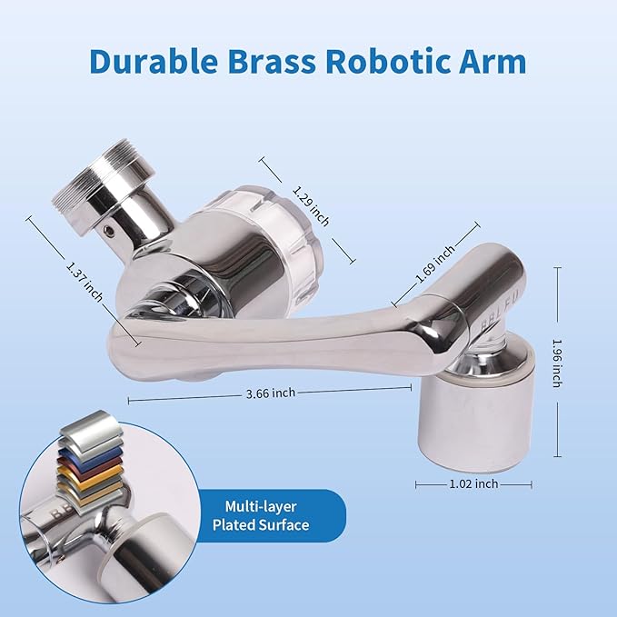 Filtered Faucet Aerator 1080° Rotating Faucet Extender Aerator,Bathroom Sink Filter Faucet Extender for Bathroom Sink,Universal Splash Sink Filter Water Faucet For Skin/Eye/Face