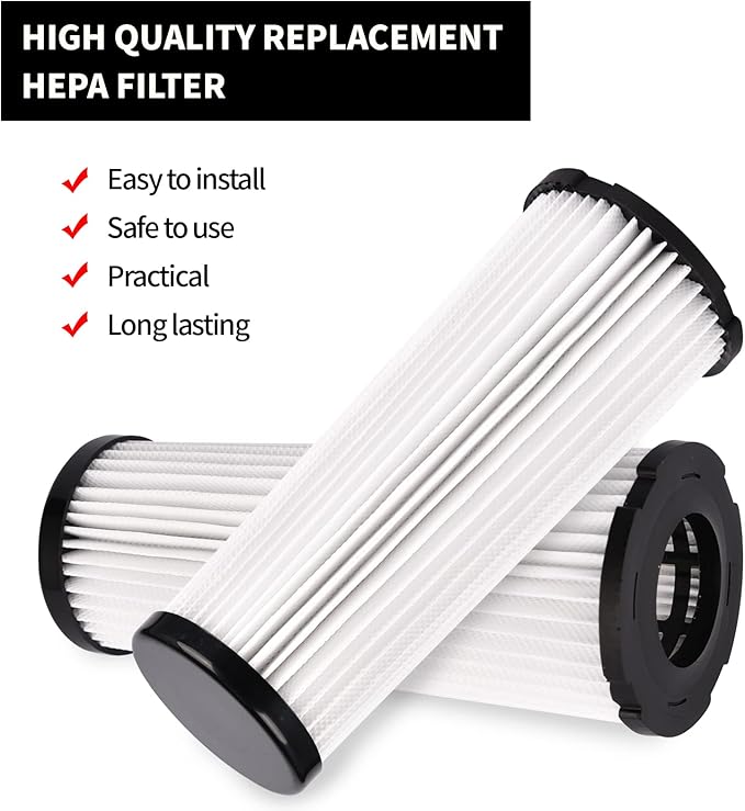 F1 Hepa Filter Compatible with Dirt Devil Vacuum 3JC0280000 2JC0280000 Compatible with Featherlite, Jaguar, Bagless Extra Light, Scorpion (2Pack)